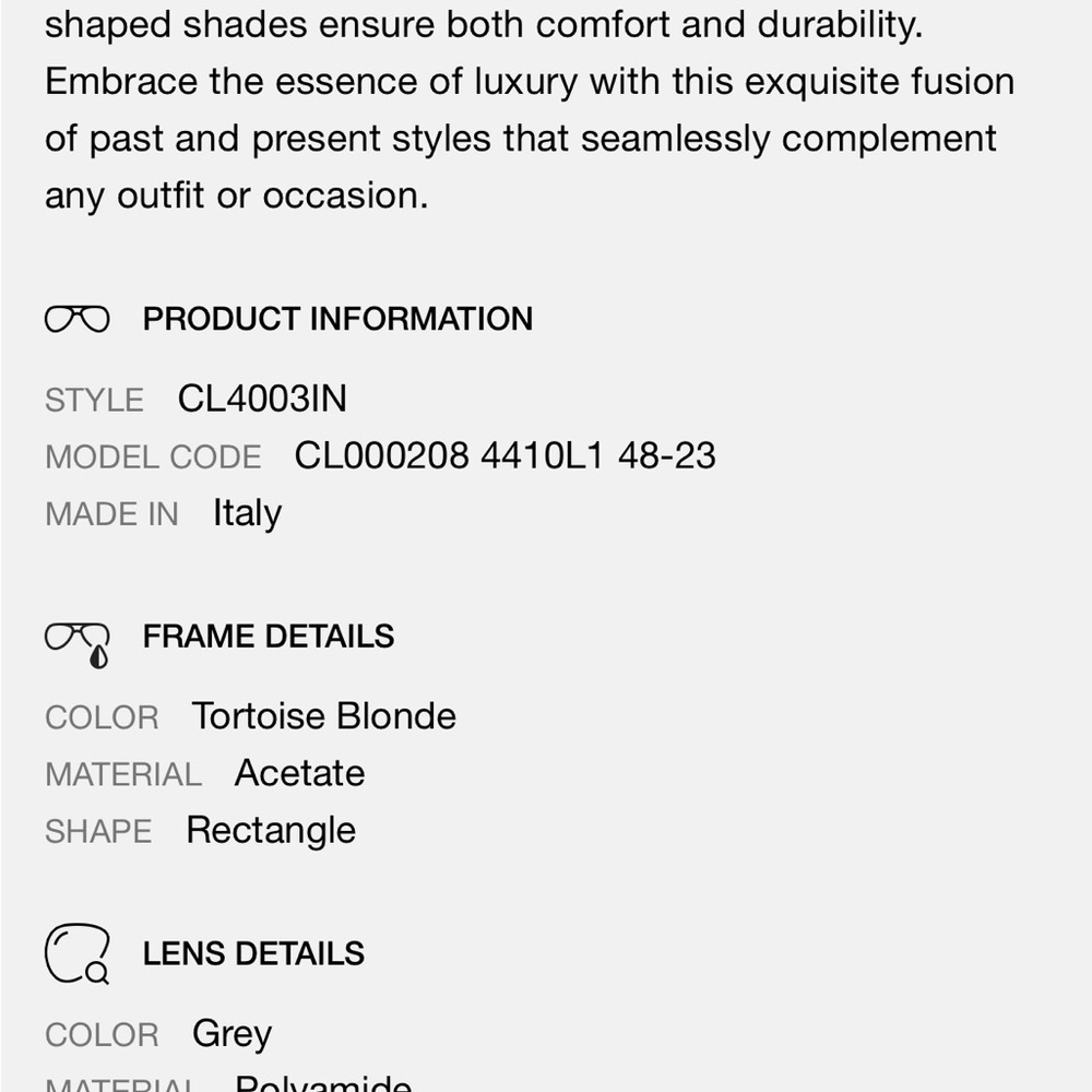 Celine Tortoise Blonde Rectangle Sunglasses with Grey Lenses - Picture 2 of 8